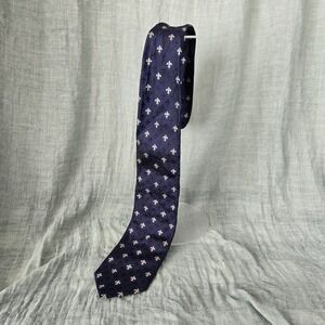 ATESETA‎ Como-Firenze Men's Neck Tie Made in Italy 100% Silk Fleur de Lis Design